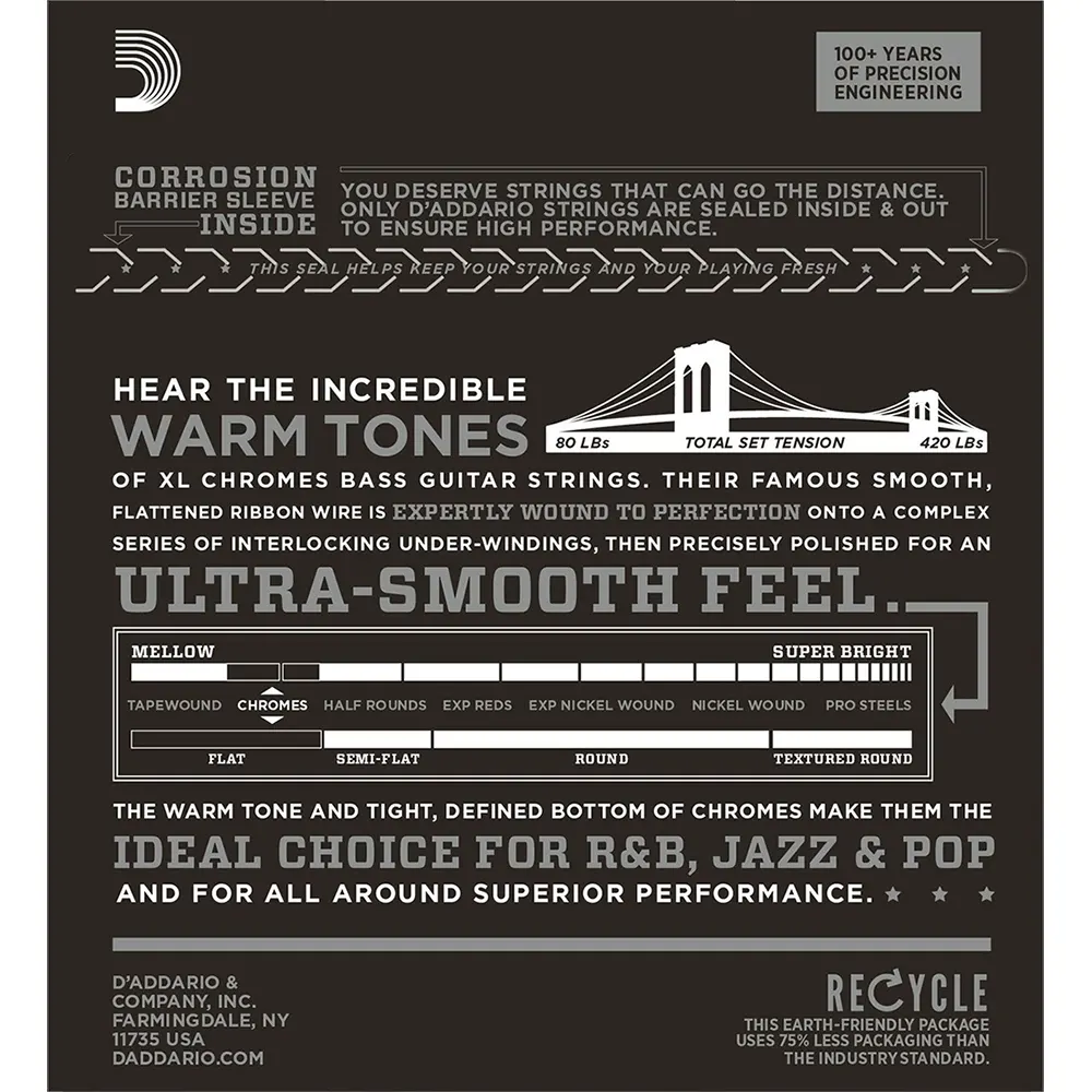 Strune D'Addario ECB81 45-100 bas brušene