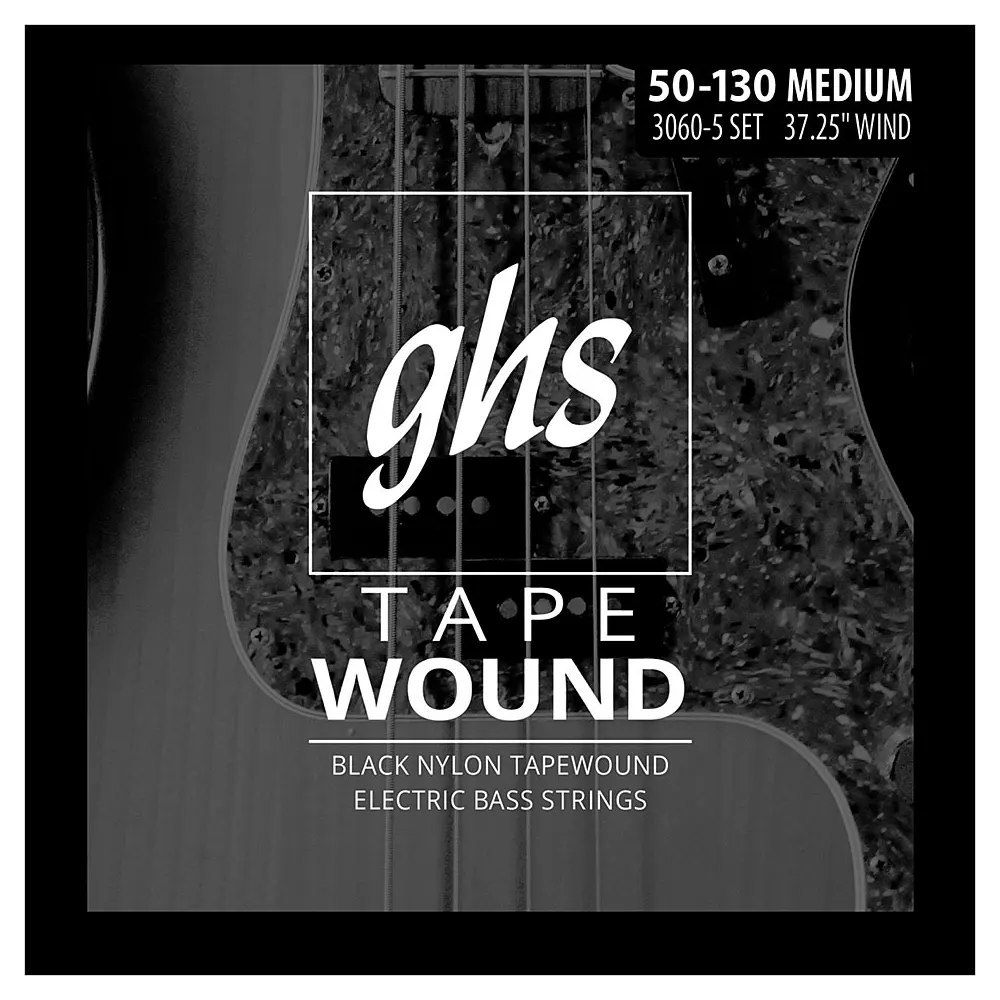 GHS 3060-5 Black Nylon 50-130 strune za bas kitaro