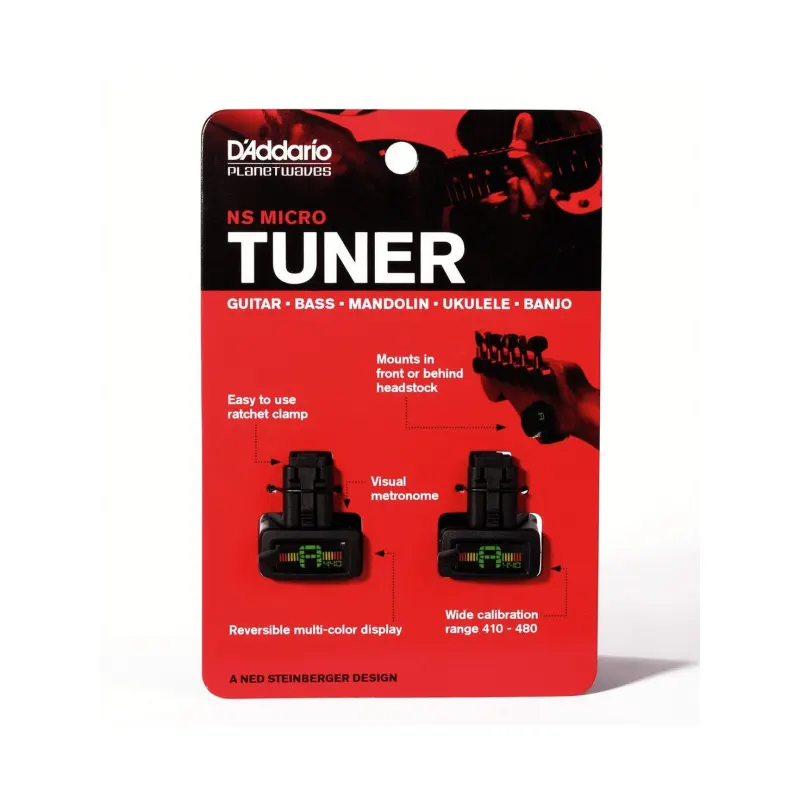 D'Addario PW-CT-12 Micro Headstock uglaševalec 2-pack