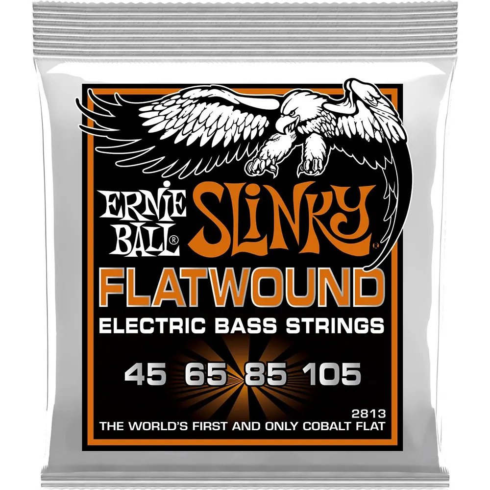 ERNIE BALL 2813 FLATWOUND SLINKY 45-105 brušene strune za bas kitaro