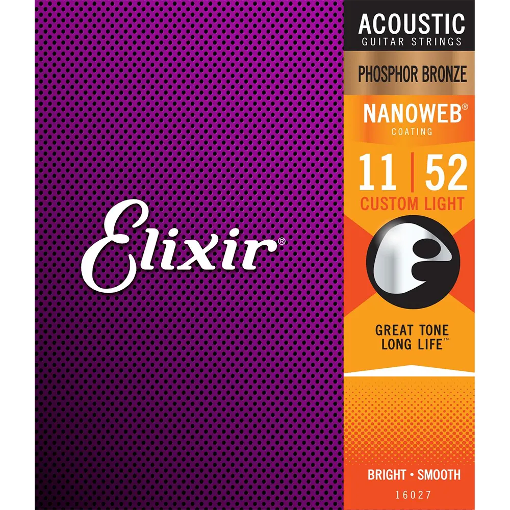 ELIXIR 11-52 CUSTOM LIGHT PHOSPHOR BRONZE strune