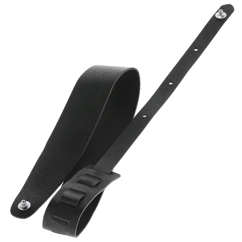 GEWA Premium 70 usnjen pas za kitaro Black Punctured s Strap-lock sistemom